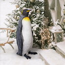 南極の王様オウサマペンギンの彫像 装飾デコレーション 彫刻置物 庭園 レストラン 贈り物(輸入品