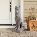グレートデーン守護犬の静かな強さの彫像インテリア置物彫刻アート工芸リビング玄関芝生贈物輸入品