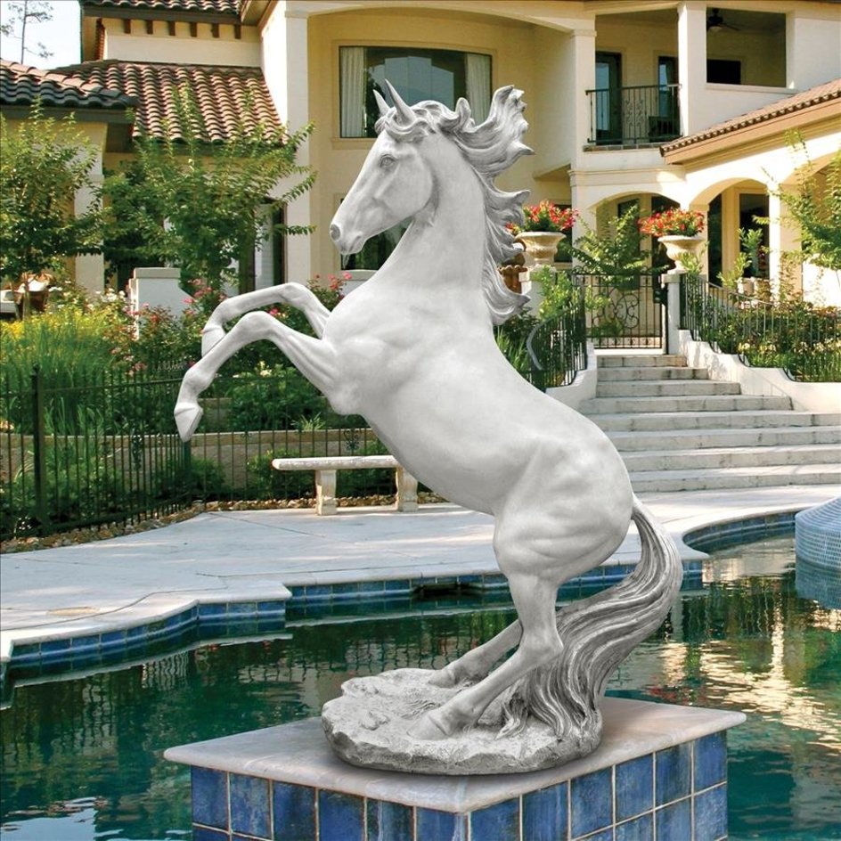 自由に解き放たれたパワーの乗馬像グランデ彫像 ガーデン装飾庭園コレクション彫刻玄関芝生ピロティ広場贈り物輸入品