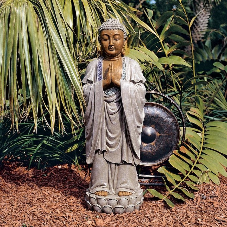 ブッダガヤの仏陀ガーデン彫像アジアンアート工芸品東洋彫刻装飾品庭園オブジェ置物プレゼント贈り物輸入品