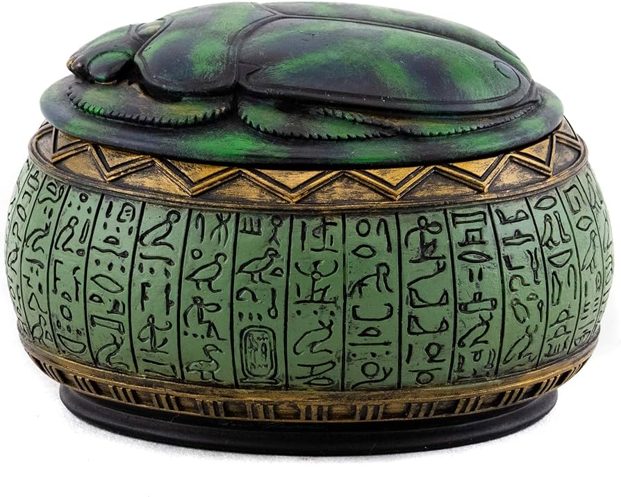 Rakuten - 即納！古代エジプト スカラベとシンボル手描きジュエリーボックス彫像インテリア彫刻ピラミッド幸運プレゼント贈り物輸入品s