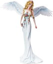 希少!即納!優美な春の花の天使妖精彫像エレガントな白いドレスの像高さ約38cm置物彫刻エンジェルフィギュア輸入品s
