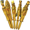 即納!古代エジプトデザインボールペン5本ノベルティゲルインク筆記ペン文房具ギフトパーティー用書斎プレゼント輸入品