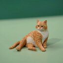 1/6サイズ 宮の茶白猫 リアルフィギュア ネコ動物彫像置物 猫好きプレゼント輸入品JXK153-E
