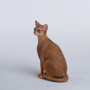 1/6サイズ お座りするレッド アビシニアン猫 リアルネコフィギュア動物彫像置物 ネコ好きプレゼント輸入品JXK-248B