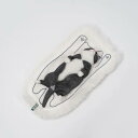 1/6サイズ クッションの上で、ヘソ天で眠る、黒白猫 リアルフィギュア ネコ動物彫像置物 ネコ好きプレゼント輸入品JXK-170D