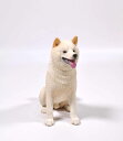 1/6サイズ 笑う柴犬 微笑みイヌ 白柴リアルフィギュア動物彫像置物 イヌ好きプレゼント輸入品JXK-075C