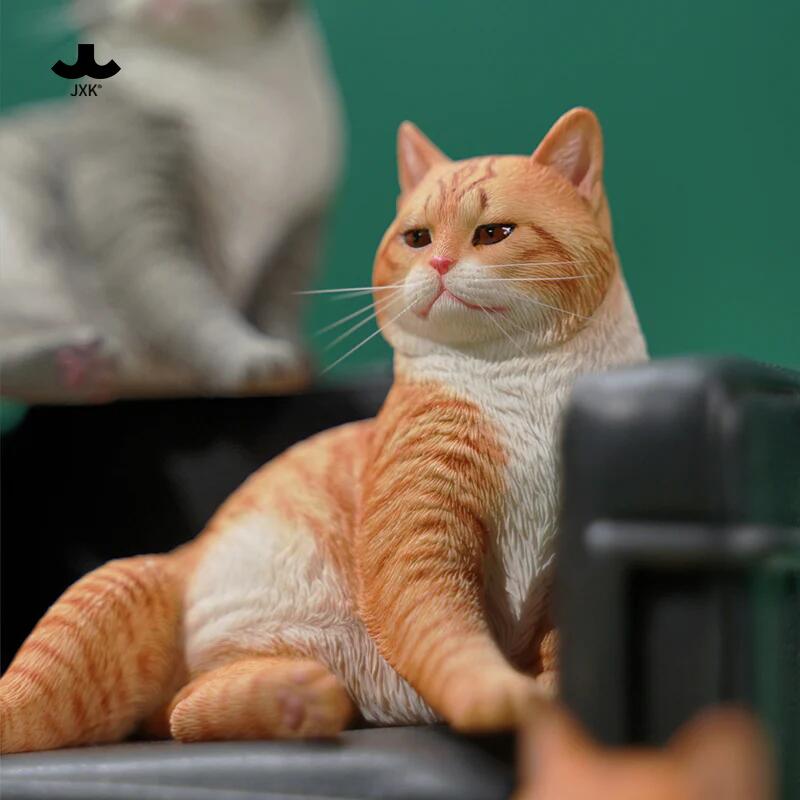 1/6サイズ 宮の茶白猫 リアルフィギュア ネコ動物彫像置物 猫好きプレゼント輸入品JXK153-E [3]