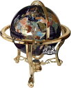 高さ 約53cm ブルー ラピス オーシャン テーブルトップ 貴石地球儀ワールド グローブ 真鍮製 三脚付き輸入品