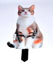 2Dフラット、アクリル製かわいい猫のガーデン用 アクリル板 庭用ヤードサイン屋外芝生装飾地面挿入式 贈り物