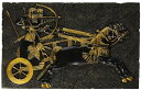 アッシリア戦争 戦車(チャリオット)壁彫刻 レリーフ彫像/ 壁装飾アクセント エスニックカフェ クラブ 貴賓室 プレゼント贈り物(輸入品)