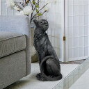 物思いに沈んだ パンサー(ブラックジャガー)黒豹彫像 彫刻/ 貴賓室 VIPルーム エントランス 玄関 新築祝い 記念品 プレゼント 贈り物(輸入品