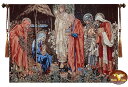 『マギの礼賛』 ファインタペストリー ジャカード織 コットン製 幅 約140cm×長さ 約100cm 壁掛けインテリア装飾 プレゼント(輸入品)