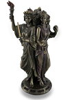 ギリシャの女神 ヘカテー三美神 ブロンズ風彫像 死の女神 女魔術師の保護者 霊の先導者 占い館 マジック奇術パブ プレゼント贈り物（輸入品