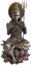 ヒンドゥー教の最高神 シヴァ神像(大黒天、不動明王) 彫刻 彫像/ 世界の創造、維持、再生を司る最高神 「破壊/再生」を司る様相(輸入品