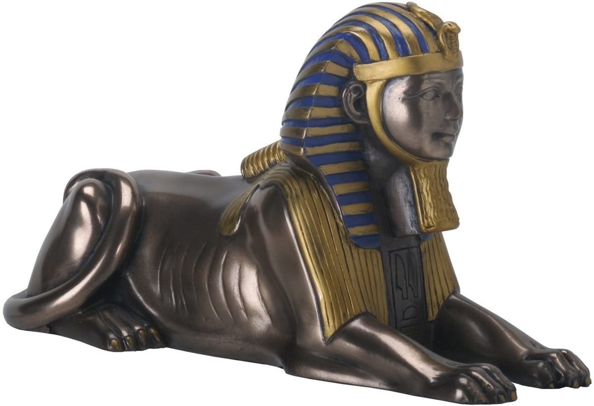 約17.8cm古代エジプト スフィンクス像の置物 ブロンズ風彫刻 彫像/ ナイル川 ピラミッド 王宮 神殿 エスニック プレゼント贈り物（輸入品