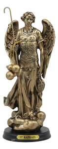 ビザンチン・カトリック教会 大天使ラファエル 彫像 彫刻 置物 （輸入品）祭壇 洗礼 聖霊 聖書 祝福 十字架 聖母マリア 贈り物プレゼント