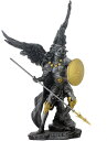 大天使ラファエルの像、ピューター&ゴールド カラー彫像 彫刻 高さ約34cm/ カトリック教会 祭壇 洗礼 聖書 福音 クリスマス(輸入品
