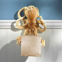 触手を持った蛸(タコ)バスルーム用 トイレット・ペーパーホルダー彫像 彫刻/ 魚屋 寿司店 水族館 ビーチカフェ ボートハウス(輸入品)