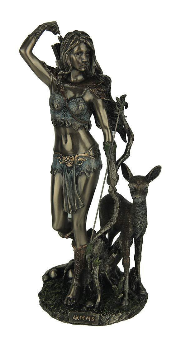 ヴェネローゼ製 狩猟する アルテミス 古代ギリシャの女神 彫像 彫刻/ 狩猟 貞潔の女神 オリュンポス十二神)パルテノン神殿（輸入品)