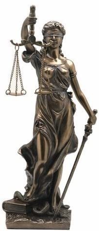 正義の女神 テミス像（テーミス像）ブロンズ風彫像 法律の正義を象徴する彫像 高さ約20cm 弁護士事務所 司法修習生（輸入品