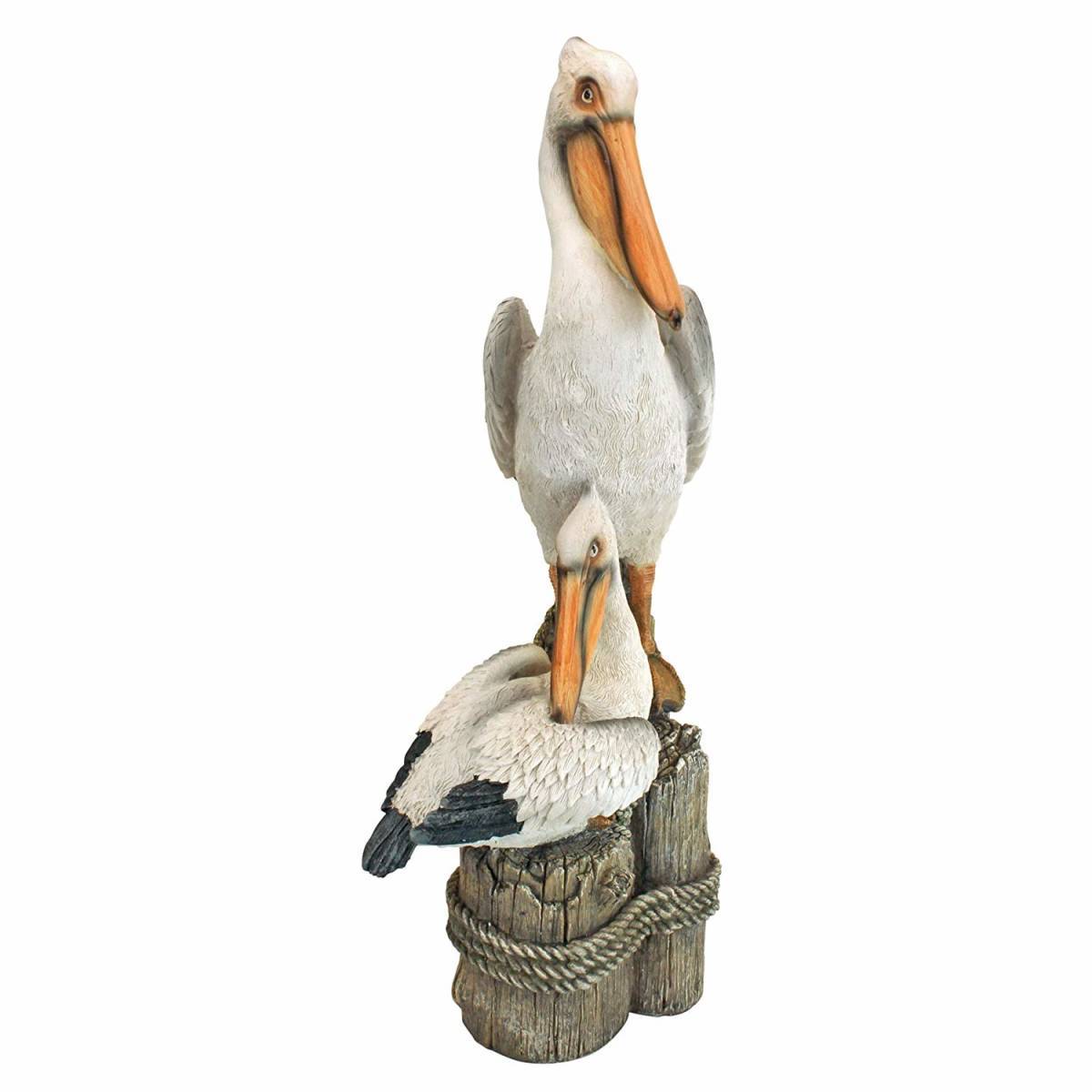 オーシャンズ 止まり木の ペリカン像 彫像 彫像/ 動物園 ガーデニング庭園 エントランス 幼稚園 保育園 広場 公園 プレゼント贈物.(輸入品 [3]