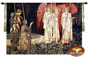 美しい 聖杯を探し求める中世の騎士の旅立ち ジャカード織 ファインタペストリー ウォールアートインテリア(輸入品
