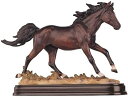 栗毛色の駿馬 サラブレッドの彫像置物 彫刻/ JRA 日本競馬協会 牧場 産駒 種牡馬 競馬場 午年 応援 誕生日記念品 プレゼント贈り物(輸入品