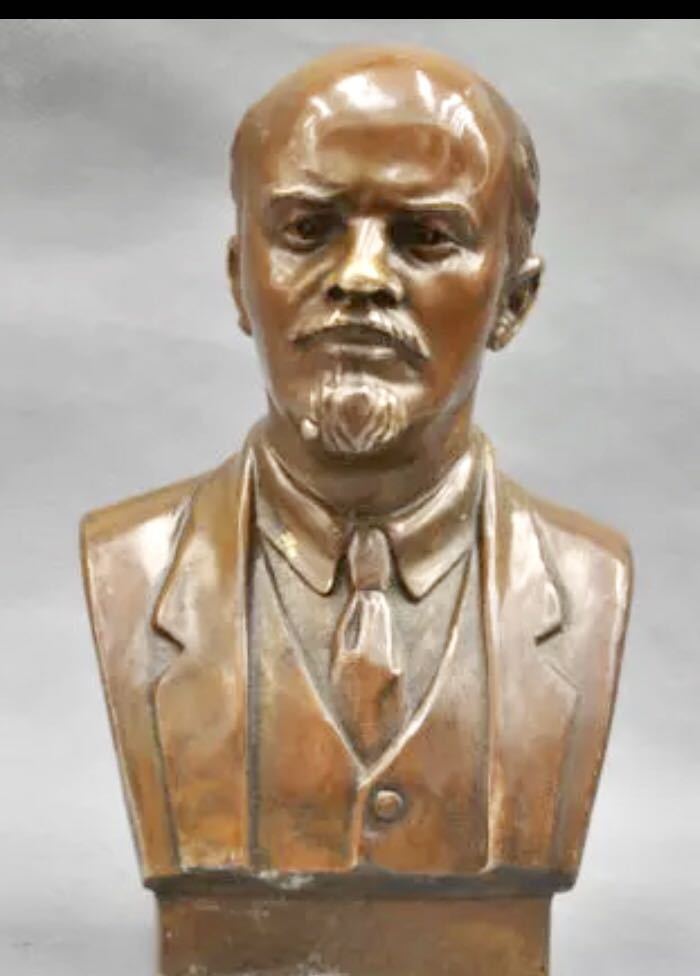 ソ連の指導者 ウラジーミル・レーニン胸像 彫像 彫刻/ Soviet Leader Vladimir Ilyich Ulyanov Lenin Bust Bronze Statue（輸入品)