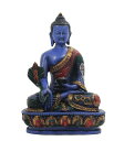 チベット仏教 癒しの薬師如来仏像 仏教彫刻、彫像 高さ約12.7cm/ 薬師瑠璃光如来 大医王 疾病治癒 コロナ退散 プレゼント贈物(輸入品