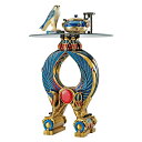 古代エジプト ホルスの翼 祭壇風彫刻台座 ガラス・トップ サイドテーブル彫像/ 貴賓室 VIPルーム ファッションホテル プレゼント(輸入品)