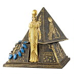 デザイン・トスカノ製 古代エジプトの女神 イシス神のピラミッド宝飾箱 彫像置物 彫刻/ 隠し箱 豊穣の女神 ヘリオポリス九柱神 プレゼント