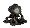 西洋彫刻 スチームパンク風タコ（蛸）ダイビング・ベル・クロック時計彫像/ ビーチカフェ ボートハウス 記念品プレゼント贈り物（輸入品）