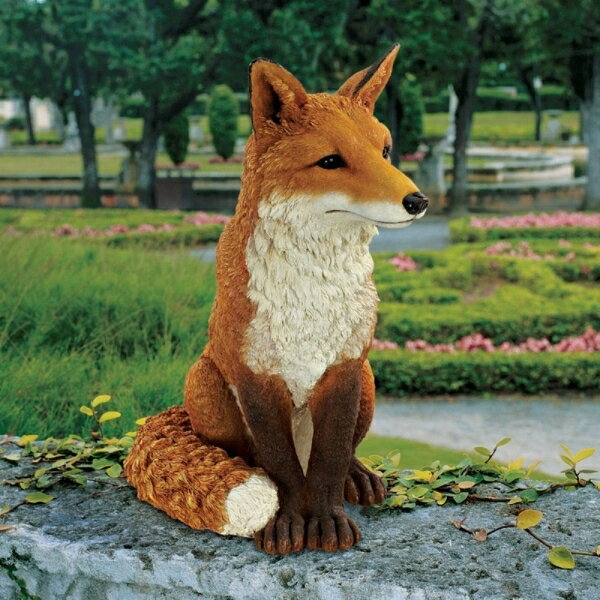 Rakuten - キツネ（狐）のサイモン ガーデン彫刻 彫像/ ガーデニング 広場 お庭 庭園 芝生 幼稚園 新築祝い エントランス プレゼント贈り物(輸入品