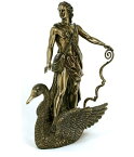 即納！白鳥にのるアポロ（アポロン）太陽神 ギリシャローマ神話 彫像 高さ約26cm/ オリンポス12神 パルテノン神殿 プレゼント贈り物（輸入品）