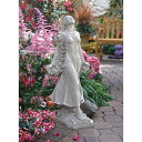 フローラ：神聖な庭園を守護する女神像 ストーン風 ガーデン彫刻 彫像/ ガーデニング 新築祝い 芝生 噴水 住宅展示場 プレゼント（輸入品