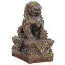 古代中国の守護者 雌の狛犬の彫像 彫刻/書斎 コレクション 忠犬 お祝い 縁起物 魔除け 厄災除け 記念品 誕生日プレゼント 贈り物(輸入品