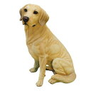 ゴールデン ラブラドール レトリーバー犬 ガーデン彫刻、黄色彫刻 高さ約38cm/ ペットショップ ドッグカフェ プレゼント贈り物(輸入品