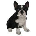 リアルな ブラック&ホワイト色 フレンチブルドッグの子犬 ペットショップ 獣医 ドッグカフェ ペットホテル プレゼント 贈り物 (輸入品)(3)