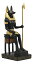 王座の上に座る古代エジプト アヌビス神 古代の歴史彫刻 彫像/ カイロ ナイル川 ピラミッド神殿王宮 スヒンクス贈り物 プレゼント （輸入品