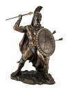 古代ギリシャ戦士 スパルタ王 レオニダス ブロンズ風 彫像 彫刻 高さ 約32cm/ ペルシャ戦争 テルモピュライ エーゲ海 英雄 戦士(輸入品