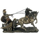ローマ時代のチャリオット(戦闘用馬車)ブロンズ風仕上げ クアドリガ ポールウェポン コロッセオ 円形闘技場 グラディエイター 社長室 会議室 カフェ パブ レス...