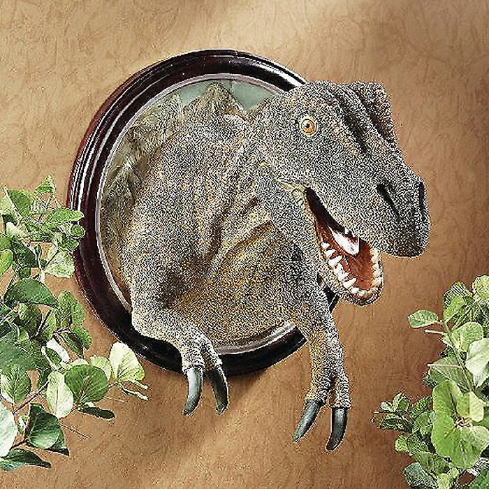 ティラノサウルス　Tレックス 肉食恐竜 壁掛け彫刻 装飾雑貨インテリア 中生代白亜紀末期 北アメリカ大陸 肉食恐竜 ジュラシック・パーク（輸入品）