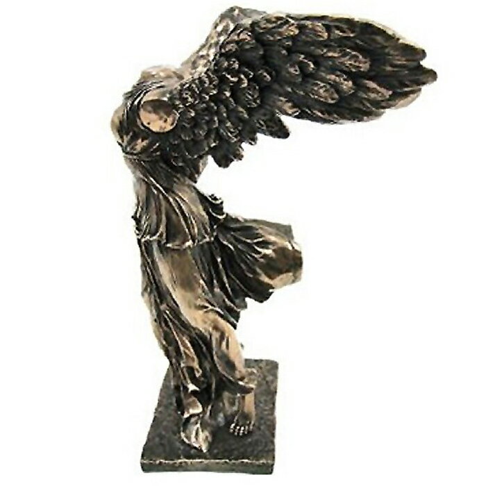 サモトラケのニケ/ギリシャ女神彫像/ブロンズ風彫刻 ヘレニズム期 翼のはえた勝利の女神 エーゲ海 ルーブル美術館（輸入品）