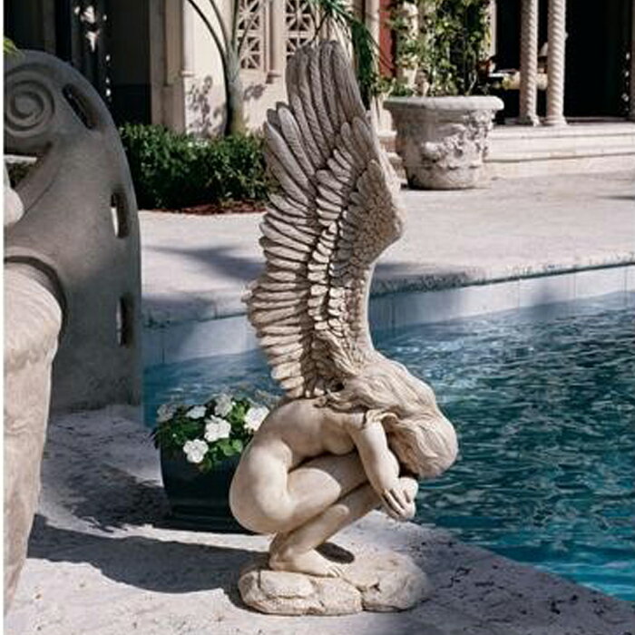 思い出と償いの、うずくまる天使彫像彫刻輸入品/RemembranceandRedemptionAngelSculpture:Medium(輸入品