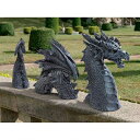 ガーデン ドラゴン アクセント彫刻 石像 ファルケンベルク城のドラゴン 彫像/ The Dragon of Falkenberg Castle Moat Law...