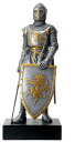 Vo[J[ tXRmfUC N / Silver Colored French Knight Design Standing Statue in Full ArmoriAij