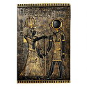 古代エジプト ホルス神 寺院の碑 壁彫刻 レリーフ彫像/ ピラミッド 神殿 王宮 エスニックカフェ レストラン プレゼント贈り物(輸入品))