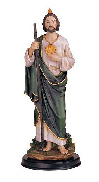 タダイの聖ユダ使徒 高さ 約30cm キリスト教 忘れられた聖人 カトリック 祭壇/ 12-Inch Saint Jude Holy Figurine Religious Decoration Statue(輸入品)