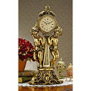 アンボワーズ城 ツイン ケルビム（2人の智天使）マントルクロック 置き時計 彫像/ロココ ベルサイユ宮殿 洋風 新築祝い プレゼント(輸入品)